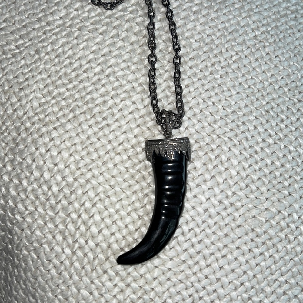 Closing out inventory! Ellie Madison Designs horn necklace with diamonds